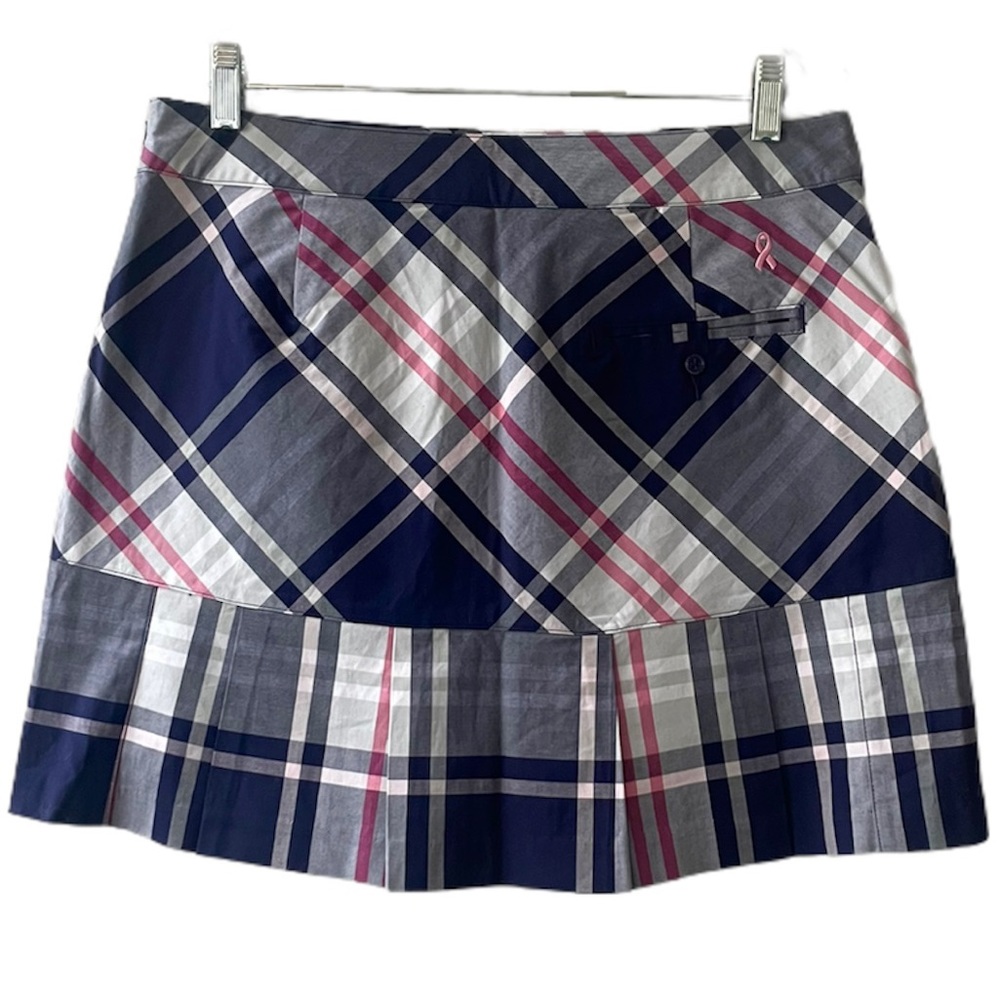 Golf Tennis Skort Skirt Limited Edition Embroidered Breast Cancer Emblem Size 10 - Picture 7 of 16
